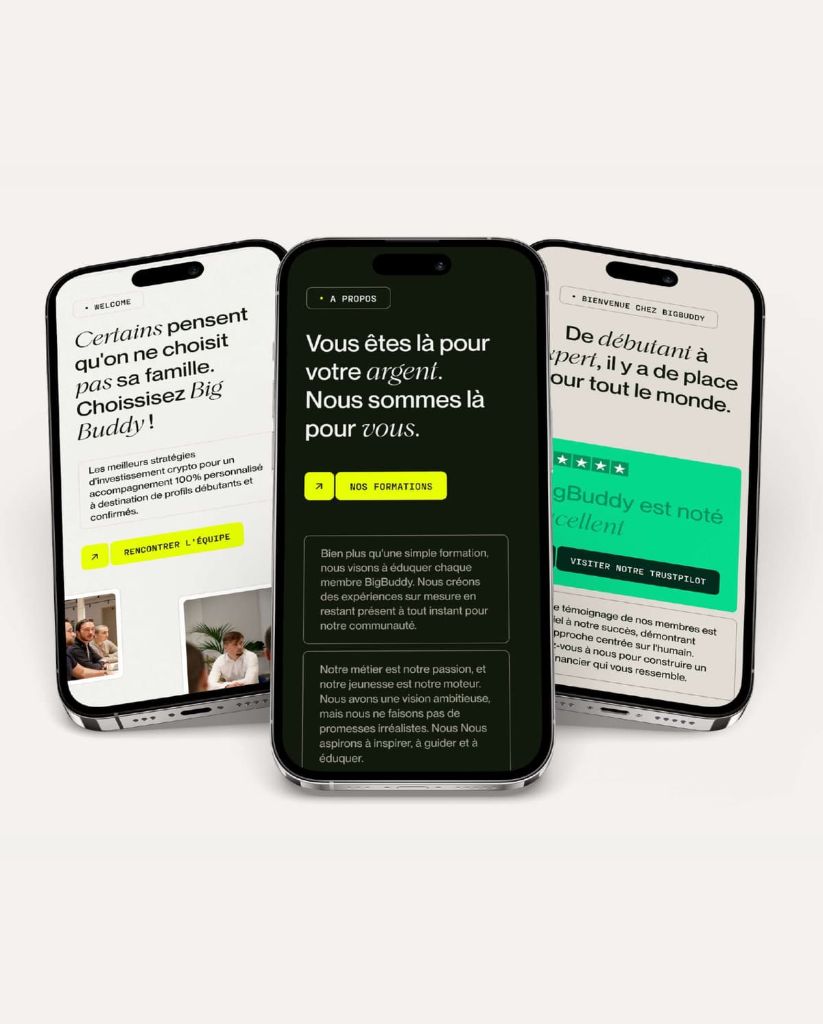 Big Buddy - Création site web plateforme cryptomonnaies par agence web Lille R&D Studio